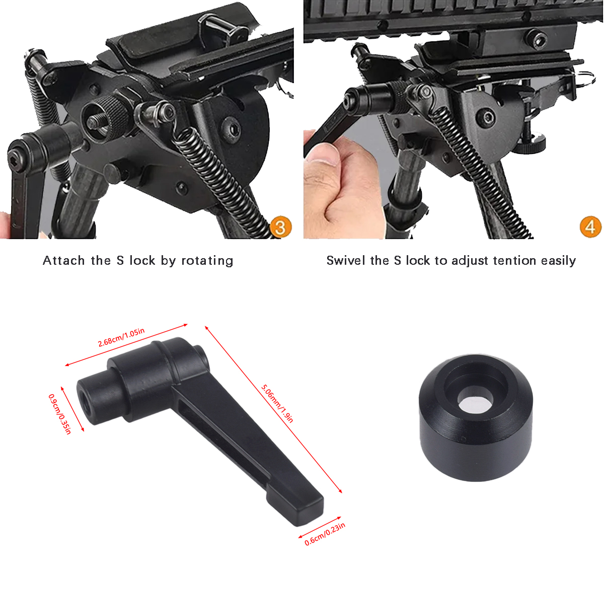 Tactical Quick Adjust Swivel H - Bipod Rifle Mount recension och pris